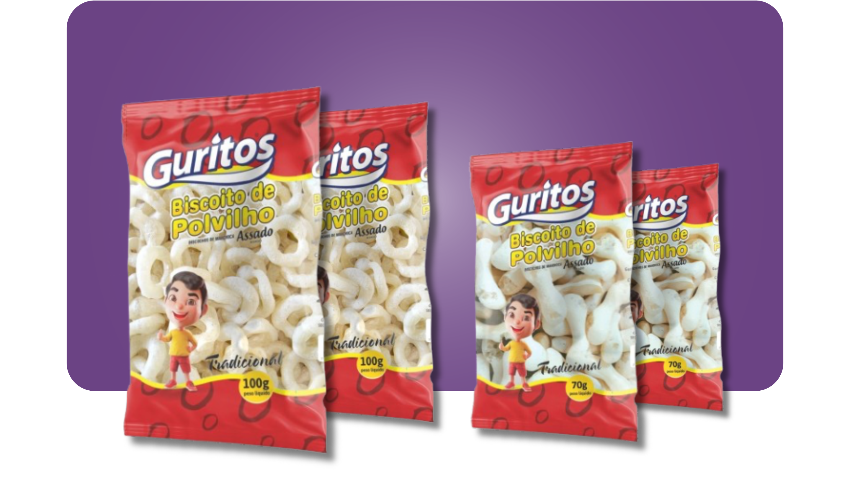 Biscoitos de Polvilho 70g e 100g